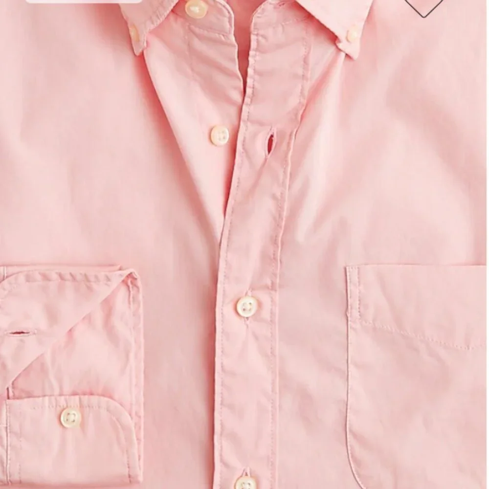 J. CREW Men's EUC Slim Untucked Organic Cotton Poplin Shirt Stretch‎ | Size S